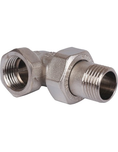 Разъемное соединение "американка" никелированное STOUT 1/2" ВР-НР угловое (o-ring)