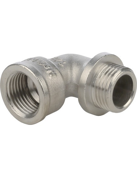 Угольник с упором никелированный STOUT 1/2" ВР-НР