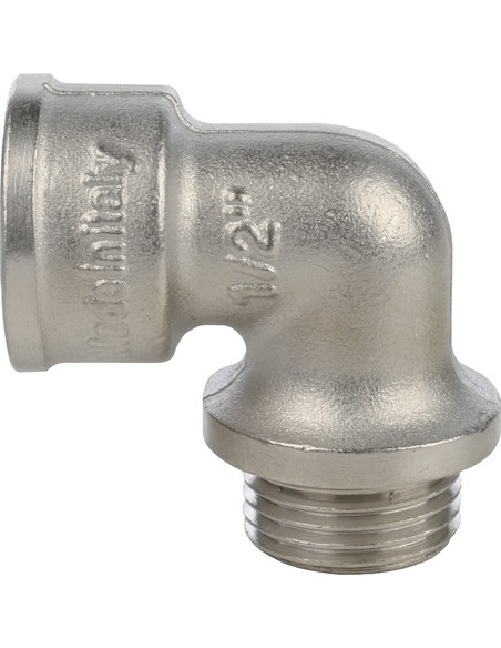 Угольник с упором никелированный STOUT 1/2" ВР-НР