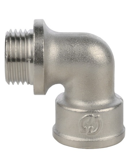 Угольник с упором никелированный STOUT 1/2" ВР-НР