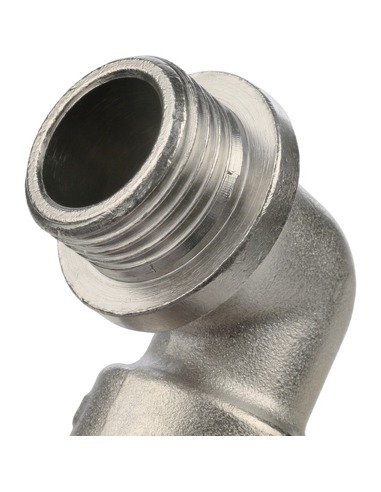 Угольник с упором никелированный STOUT 1/2" ВР-НР