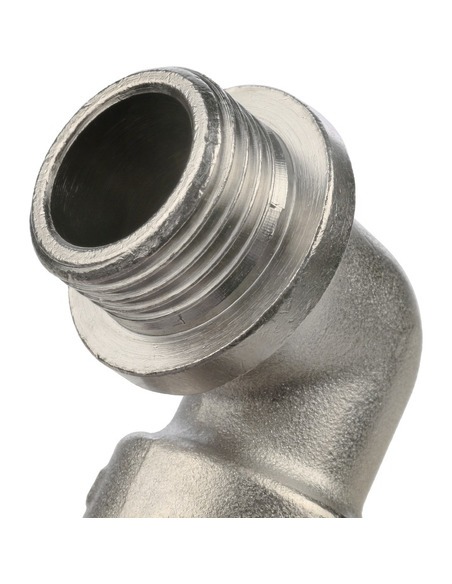 Угольник с упором никелированный STOUT 1/2" ВР-НР