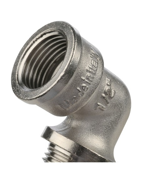 Угольник с упором никелированный STOUT 1/2" ВР-НР