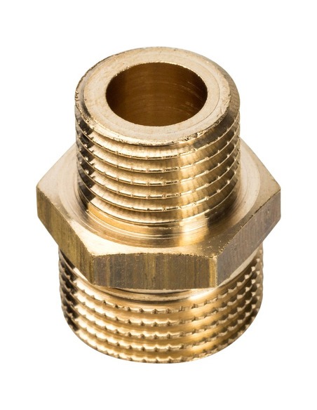 Ниппель переходной STOUT 3/8"х1/4" НР Ниппель переходной STOUT 3/8"х1/4" НР