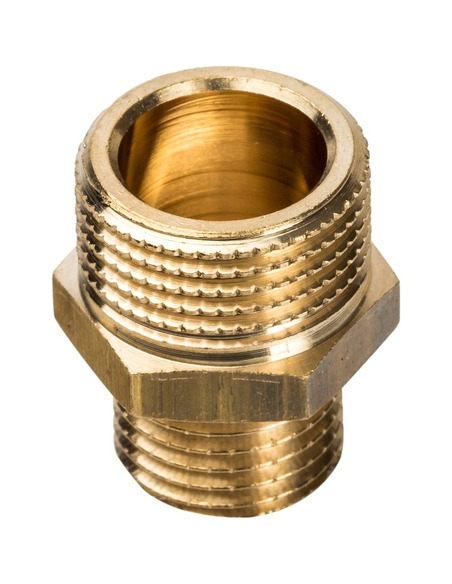 Ниппель переходной STOUT 3/8"х1/4" НР Ниппель переходной STOUT 3/8"х1/4" НР