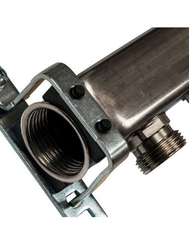 Коллектор STOUT из нержавеющей стали для радиаторной разводки 9 вых. с воздухоотводчиком