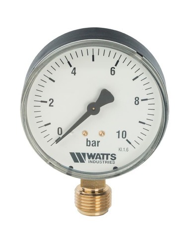 Манометр Watts F+R200 MRP 80 мм, 1/2", 0-10 бар, радиальный