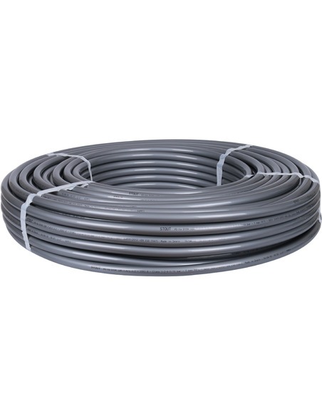 Труба из сшитого полиэтилена STOUT 20х2,8 PE-Xa/EVOH серая (бухта 100 м)