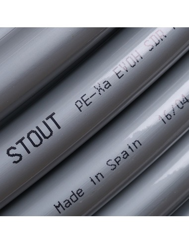 Труба из сшитого полиэтилена STOUT 20х2,8 PE-Xa/EVOH серая (бухта 100 м)