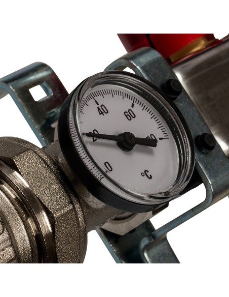 Коллектор STOUT из нержавеющей стали в сборе с расходомерами 10 вых.