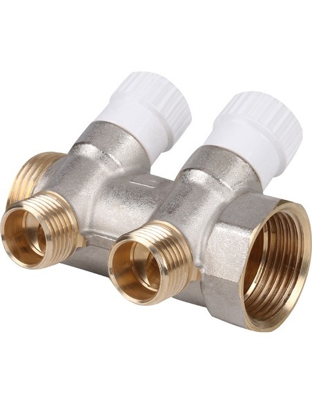 Коллектор распределительный STOUT 1", 2 вых 1/2"