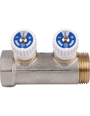 Коллектор распределительный STOUT 1", 2 вых 1/2"