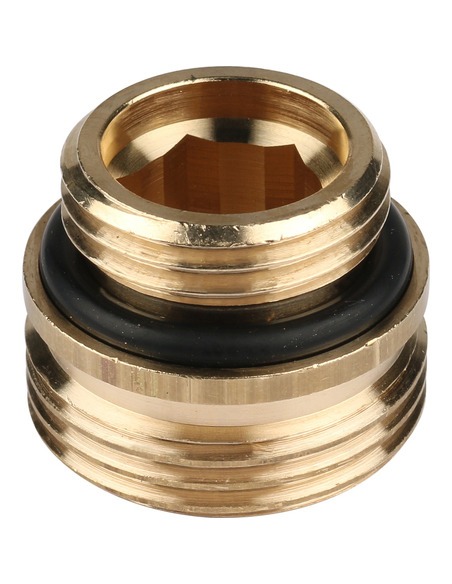 Блок шаровых кранов РЕХАУ G1/2" x G3/4" угловой с соединительным ниппелем