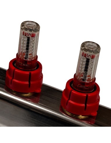 Коллектор STOUT из нержавеющей стали с расходомерами 7 вых. с воздухоотводчиком и сливом