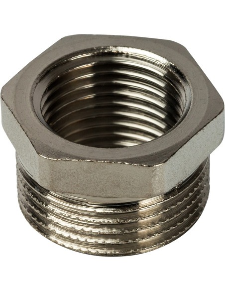 Футорка никелированная STOUT 3/4"х3/8" НР-ВР Футорка никелированная STOUT 3/4"х3/8" НР-ВР