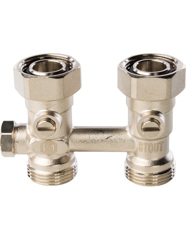 Узел нижнего подключения STOUT 3/4" для однотрубной системы, прямой