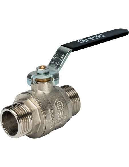 Кран шаровой STOUT полнопроходной 3/4" НР-НР (рычаг)