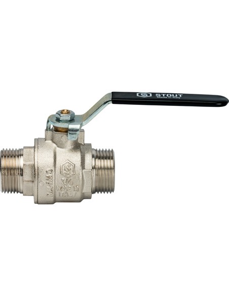 Кран шаровой STOUT полнопроходной 3/4" НР-НР (рычаг)