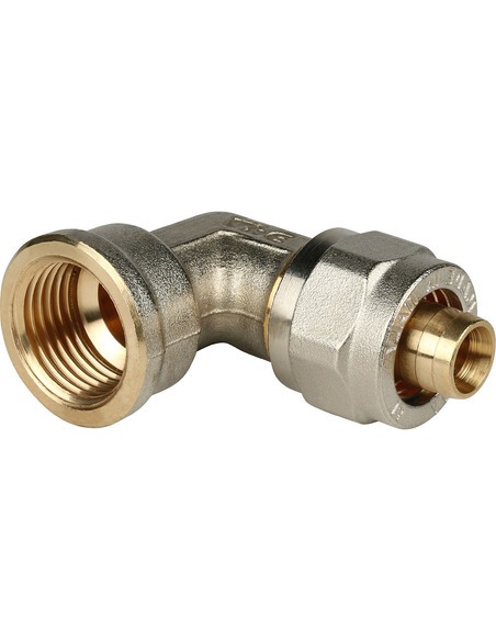 Угольник STOUT 16x1/2" ВР для металлопластиковых труб обжим