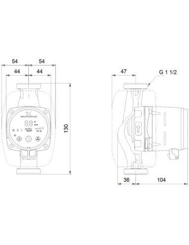 Насос циркуляционный Grundfos ALPHA2 25-40 130