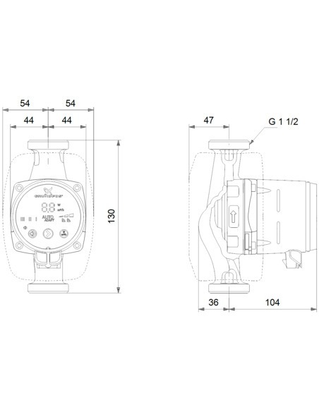 Насос циркуляционный Grundfos ALPHA2 25-40 130