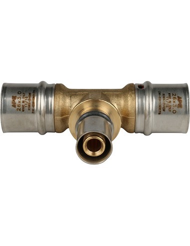 Тройник переходной STOUT 26x16x26 для металлопластиковых труб пресс