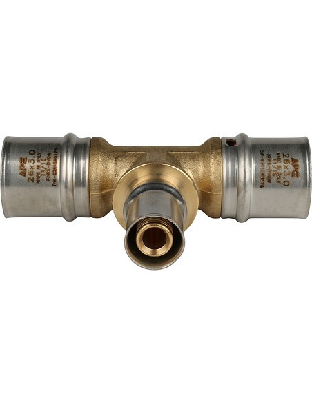 Тройник переходной STOUT 26x16x26 для металлопластиковых труб пресс