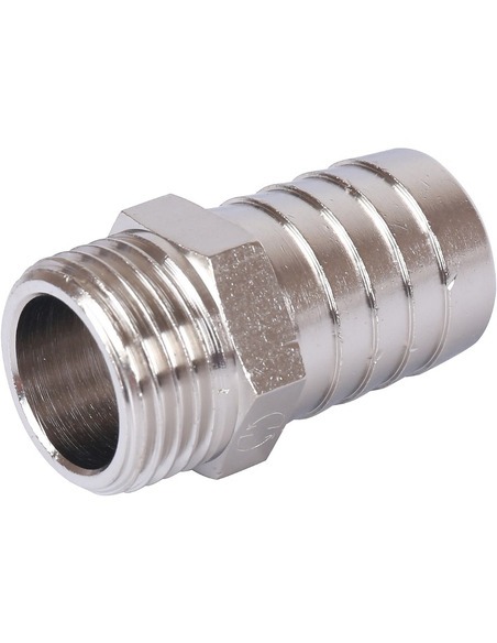 Штуцер никелированный STOUT 1/2"х20 НР 