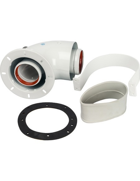 Адаптер котла STOUT Ø60/100 - 90° подключение через фланец