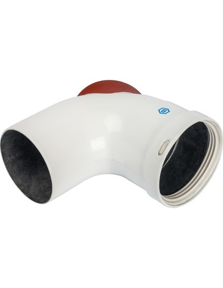 Отвод STOUT Ø80 - 90° п/м с инспекционным окном