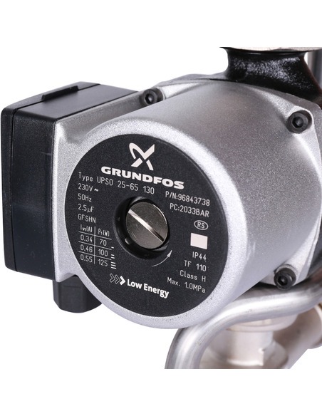 Насосно-смесительный узел STOUT термостат. клапан 30-60°C, насос UPSO 25-65 130