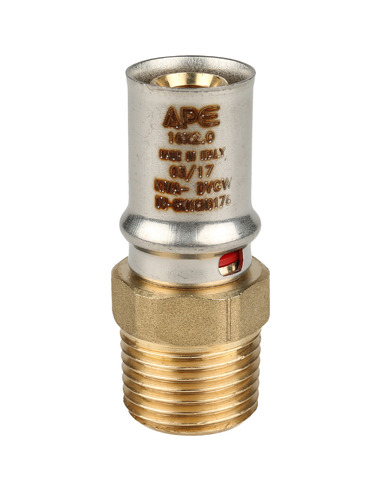 Переходник STOUT 16x1/2" НР для металлопластиковых труб пресс