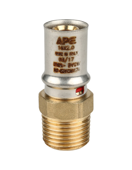 Переходник STOUT 16x1/2" НР для металлопластиковых труб пресс