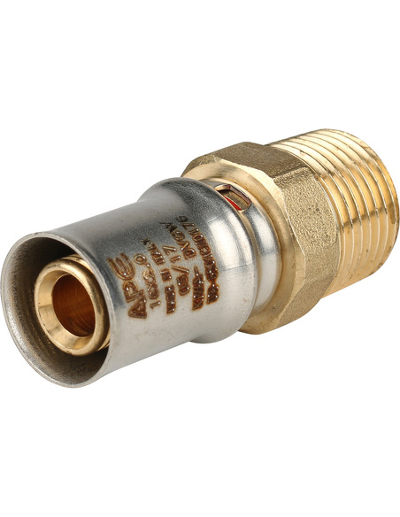 Переходник STOUT 16x1/2" НР для металлопластиковых труб пресс