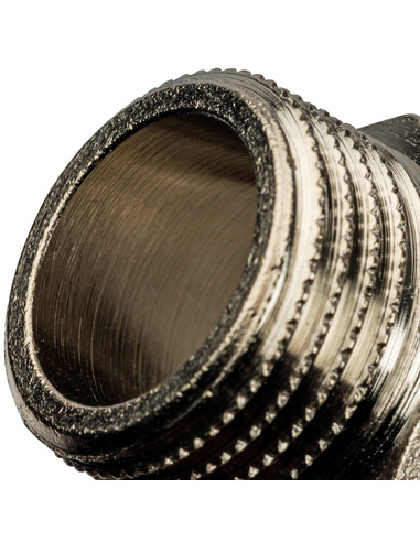 Ниппель переходной никелированный STOUT 1/2"х3/8" НР