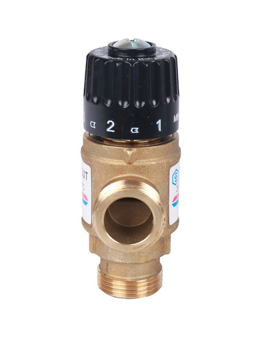 Термостатический смесительный клапан STOUT 35-60°C, 3/4" НР, Kvs 1,6