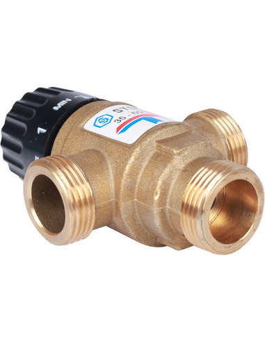 Термостатический смесительный клапан STOUT 35-60°C, 3/4" НР, Kvs 1,6