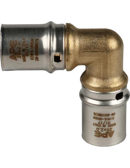 Угольник STOUT 20х90° для металлопластиковых труб пресс