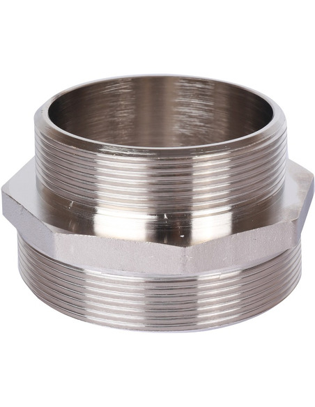 Ниппель переходной никелированный STOUT 4"х3" НР