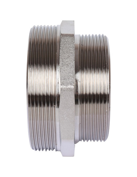 Ниппель переходной никелированный STOUT 4"х3" НР