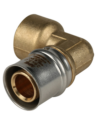 Угольник STOUT 26x3/4" ВР для металлопластиковых труб пресс