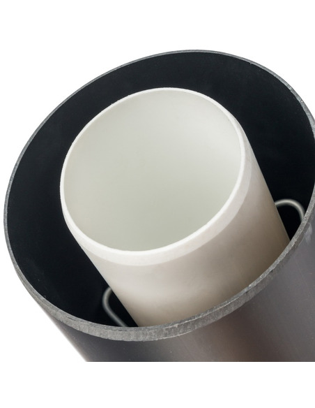 Труба с наконечником STOUT Ø60/100 - 1000мм вертикальная конденсац.