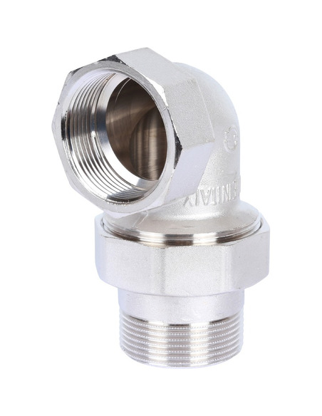 Разъемное соединение "американка" никелированное STOUT 1 1/2" ВР-НР угловое (o-ring)