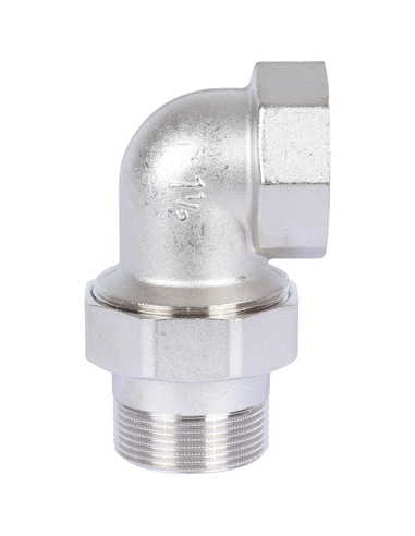 Разъемное соединение "американка" никелированное STOUT 1 1/2" ВР-НР угловое (o-ring)