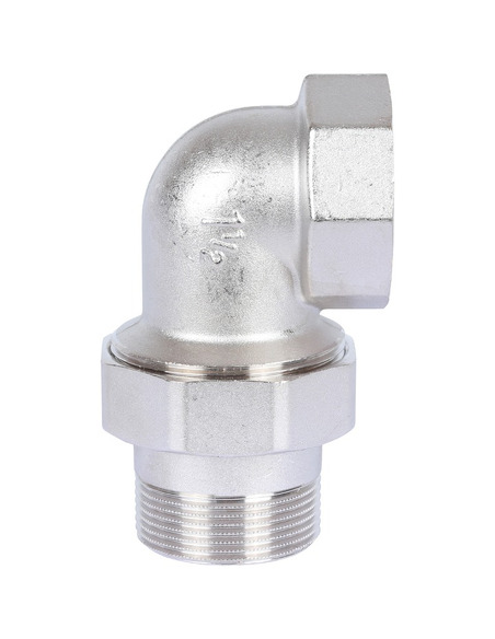 Разъемное соединение "американка" никелированное STOUT 1 1/2" ВР-НР угловое (o-ring)