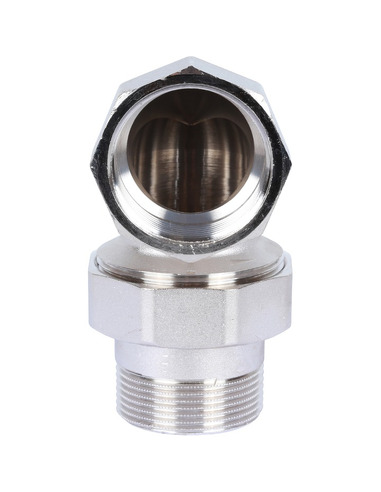 Разъемное соединение "американка" никелированное STOUT 1 1/2" ВР-НР угловое (o-ring)