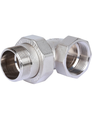 Разъемное соединение "американка" никелированное STOUT 1 1/2" ВР-НР угловое (o-ring)