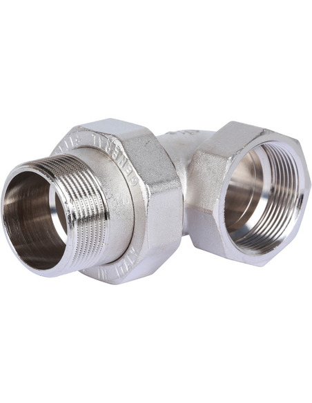 Разъемное соединение "американка" никелированное STOUT 1 1/2" ВР-НР угловое (o-ring)