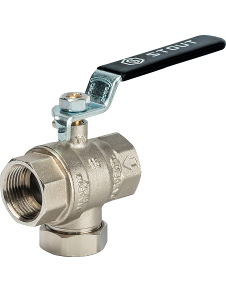 Кран шаровой STOUT 3/4" ВР-ВР с фильтром (рычаг)