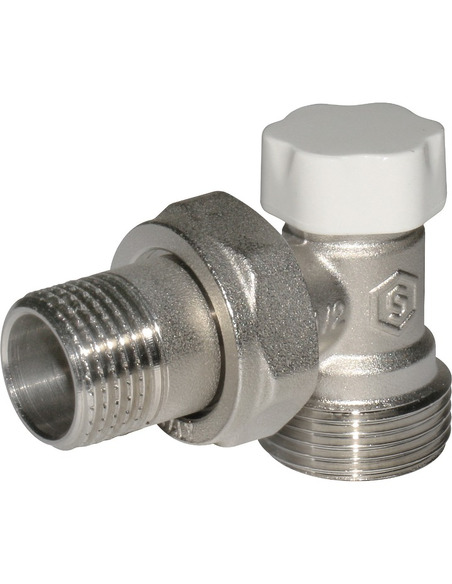 Клапан запорно-балансировочный STOUT 1/2"х3/4" ЕК угловой